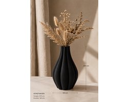 Design Vaas 25 cm – Organische Japandi Vaas – Scandinavische Minimalistische Woondecoratie