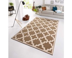 Design vloerkleed Noble - taupe/crème 140x200 cm