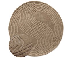 Design vloerkleed rond - Balans Dual beige 250 cm