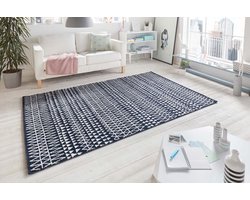 Design vloerkleed Scandinavian - zwart/wit 80x150 cm