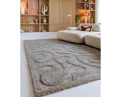 Design vloerkleed - Tjørne Bris taupe 200x300 cm
