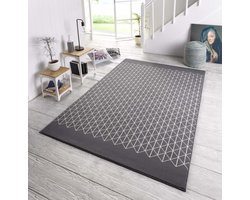 Design vloerkleed Twist - grijs/crème 140x200 cm