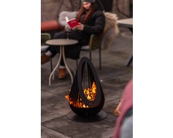 Design Vuurkorf Zwart Metaal Modern voor Buiten Wooh Luma