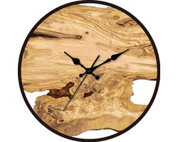Design Wandklok-Wandklok Ø 30 cm-muur klok Hoogwaardig acryl -met houttextuur- Nieuwe Ontwerp stil klok- stille uurwerk- Industriële Wandklok - Moderne universele wandklok -Klok met houtnerfdesign - wall clock