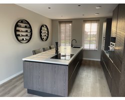 Design Wijnrek Rond Metaal Zwart, Hangend, Muur