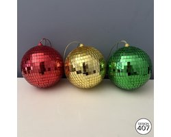 Design407 - Discoballen Rood Geel Groen - Doorsnede 15cm - Carnaval - Carnaval Decoratie - Carnaval Versiering - Vastelaovend - Limburg - Feestdecoratie