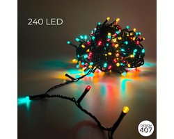 Design407 - Verlichting Rood Geel Groen - 21 m - 240 LED - Indoor en Outdoor - Carnaval - Vastelaovend - Carnaval decoratie - Carnaval accessoires - Carnaval versiering - Limburg - Lampjes - Lichtslinger - Binnen en Buiten