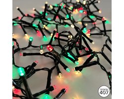 Design407 - Verlichting Rood Geel Groen - 4m - 9 standen - Indoor en Outdoor - Batterijen - Carnaval - Vastelaovend - Carnaval decoratie - Carnaval accessoires - Carnaval versiering - Limburg - Lampjes - Lichtslinger - Binnen en Buiten