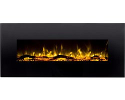 Design4AlleZ Elektrische sfeerhaard 3 kleuren 128x55x14,5 cm - Zwart