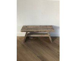 Design85 steigerhouten bankje oud hout 50 cm breed