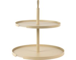 DesignBite Cake Stand - Etagere 2 lagen metaal Latte