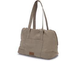 Designed by Lotte Bundu Draagtas Hond - Hondentas - Voor kleine honden - Stevige bodem - Beige - 40x20x28 cm