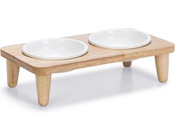 Designed by Lotte Dinerset Djeha - Kattenvoerbak - Hout - 35x19x9 cm