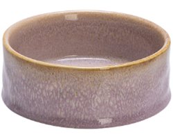 Designed by Lotte Jace Voerbak Hond - Eetbak/Drinkbak - Vaatwasserbestendig - Keramiek - Roze - 450 ml