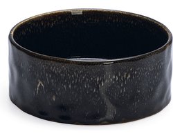 Designed by Lotte Jace Voerbak Hond - Eetbak/Drinkbak - Vaatwasserbestendig - Keramiek - Zwart - 1200 ml