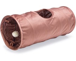 Designed by Lotte Kattentunnel Cylla - Kattenspeelgoed - Roze - 65x25x25 cm