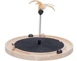 Designed by Lotte Krabspeelgoed Idah - Kattenspeelgoed - Hout - Zwart/Bruin - 39,5x39,5x29 cm