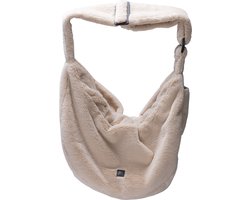 Designed by Lotte Laki Draagtas Hond - Hondentas - Voor kleine honden - Verstelbare draagzak - Beige - 48x20x35 cm