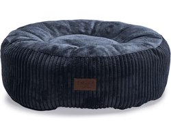 Designed by Lotte Ligmand Ribbed Kattenmand - Kattenkussen - Antraciet 50 x 50 x 17 cm - Kat