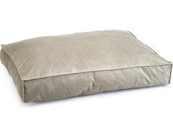 Designed by Lotte Nalino - Hondenkussen - Fluweel - Velvet - Grijs - 100x70x15 cm