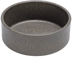 Designed by Lotte Noor Voerbak Hond - Eetbak/Drinkbak - Vaatwasserbestendig - Bamboe - Grijs - 14 cm