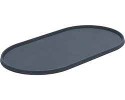 Designed by Lotte Oona Placemat Hond/Kat - Placemat voerbak - Vaatwasserbestendig - Silicone - Antraciet - 45x25x1,5 cm