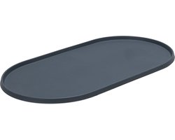 Designed by Lotte Oona Placemat Hond/Kat - Placemat voerbak - Vaatwasserbestendig - Silicone - Antraciet - 55x30x1,7 cm