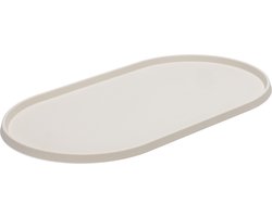 Designed by Lotte Oona Placemat Hond/Kat - Placemat voerbak - Vaatwasserbestendig - Silicone - Beige - 45x25x1,5 cm