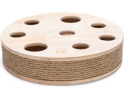 Designed by Lotte Raya - Kattenspeelgoed - Hout - Bruin - 30x30x7 cm