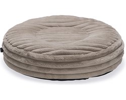Designed by Lotte Reza Hondenkussen - Rond - Dikke ribstof - Beige - 65x65x16 cm