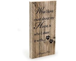 Designed by Lotte Tekstbord - Steigerhout - 19,5x40 cm