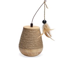 Designed by Lotte Tuimel Mae - Kattenspeelgoed - Hout - 15x15x18 cm