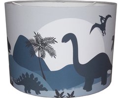 Designed4Kids - hanglamp kinderkamer - dino lamp - Kinderlamp dino - dinokamer - jongenskamer - dinowereld - blauw