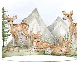 Designed4Kids - hanglamp kinderkamer - Kinderlamp bosdieren - bosdieren forest baby's - bosdieren kinderkamer - babykamer