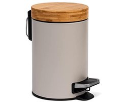 Designer Badkameremmer 3 Liter - Bamboe | Soft Closing | Antivingerafdruk | Taupe