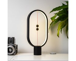 Designnest Balance Lamp  – Tafellamp - Bureaulamp - Ovaal – Bureaulamp & Nachtlamp – Groot – Zwart