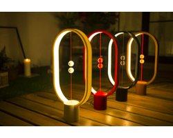 DesignNest - Heng Balance Lamp USB - Ovaal - Hoogte 40 cm - Wit - Kunststof