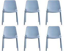 Designstoel, terrasstoel, campingstoel GINEVRA in lichtblauw van het Italiaanse S•CAB. Verpakt per 6 stuks en 5 jaar garantie!