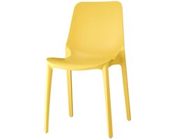 Designstoel, terrasstoel, campingstoel GINEVRA in mosterdgeel van het Italiaanse S•CAB. Verpakt per 6 stuks en 5 jaar garantie!