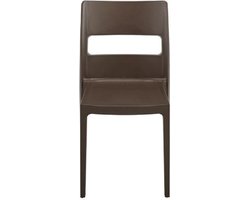 Designstoel, terrasstoel, campingstoel SAI in bruin van het Italiaanse S•CAB. Verpakt per 6 stuks en 5 jaar garantie!