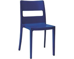 Designstoel, terrasstoel, campingstoel SAI in donker blauw van het Italiaanse S•CAB. Verpakt per 6 stuks en 5 jaar garantie!