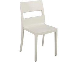 Designstoel, terrasstoel, campingstoel SAI in ivoor van het Italiaanse S•CAB. Verpakt per 6 stuks en 5 jaar garantie!