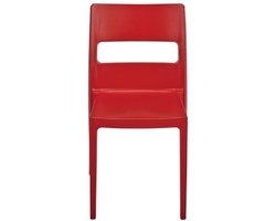 Designstoel, terrasstoel, campingstoel SAI in rood van het Italiaanse S•CAB. Verpakt per 6 stuks en 5 jaar garantie!