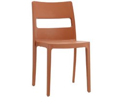 Designstoel, terrasstoel, campingstoel SAI in terracotta van het Italiaanse S•CAB. Verpakt per 6 stuks en 5 jaar garantie!