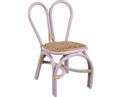 DESIMI - Kinderstoel - Paars - Rotan