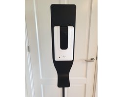 Desinfectie zuil/Inclusief Automatische Dispenser/Desinfectie Station/Desinfectie paal/ Verstelbare Standaard/1200ml/Zwart