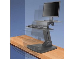 Desk Mounted Sit to Stand Workstation - Zwart Tafelhoudersysteem