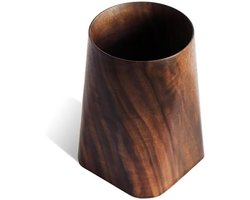 Desktop Potlood Bekerhouder van Hout, Zwarte Walnoot Pen Organizer voor Kantoor, Duurzame Kantoorbenodigdheden, 75x75x120mm, Creatieve Bureau Accessoires, Organiseer je Werkplek