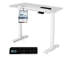 Desktronic HomeOne Zit-sta Bureau Elektrisch In Hoogte Verstelbaar Frame Wit Voor 120x60-180x80cm Bureaublad