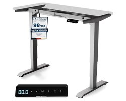 Desktronic HomePro Zit-sta Bureau Elektrisch In Hoogte Verstelbaar Frame Grijs 120x60-200x80cm Bureaublad